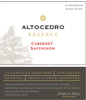 Altocedro Cabernet Sauvignon Reserve