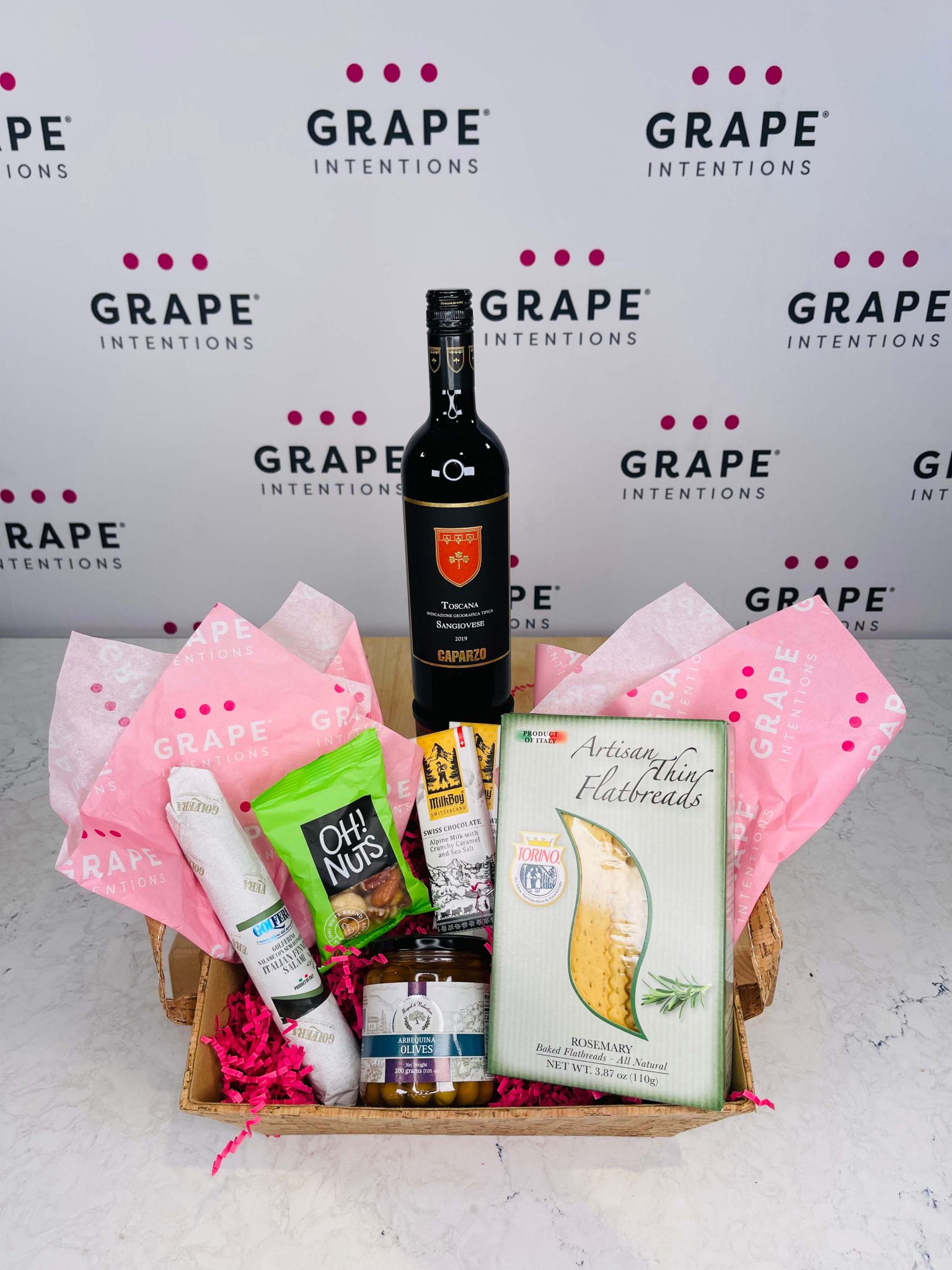 Grape Intentions Gift Basket The Euro Grape Intentions